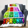 Customiz Name Personality Sprunki Themed Blanket Soft &Warm Sofa Office Bed Travel Lunch Break Blanket, Gift Suitable All Seasons