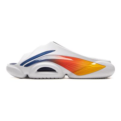Li Ning Badfive Slide Og Sandales à glissière décontractées respirantes légères antidérapantes Chaussures pour hommes Blanc ABTV007-4