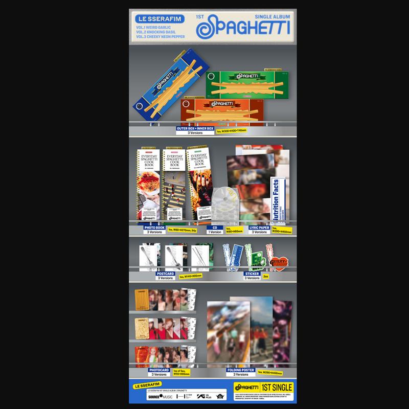 [Pre-order] [LUCKY DRAW] LE SSERAFIM-1st Single Album [SPAGHETTI]