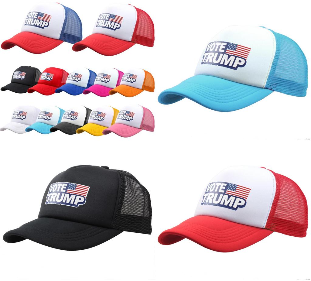 Trump Presidential Vote Election Retro Summer Truck Adult Net Hats Cap Unisex