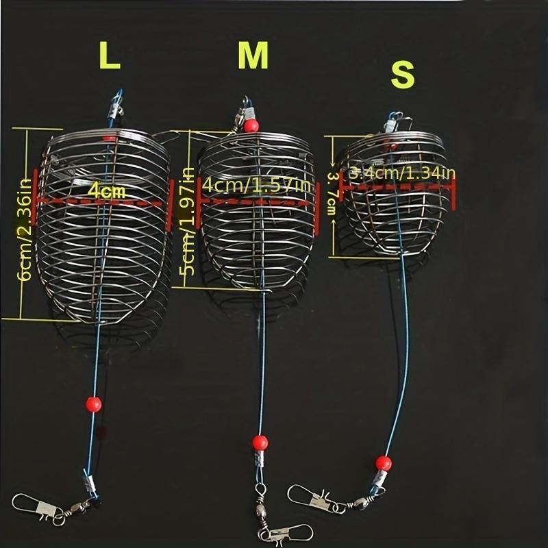 FTK Nesting Device, Nesting Cage, Bait Cage, Bait Cage, Stainless Steel Metal, Fishing Bait Cage, Fishing Gear Accessories