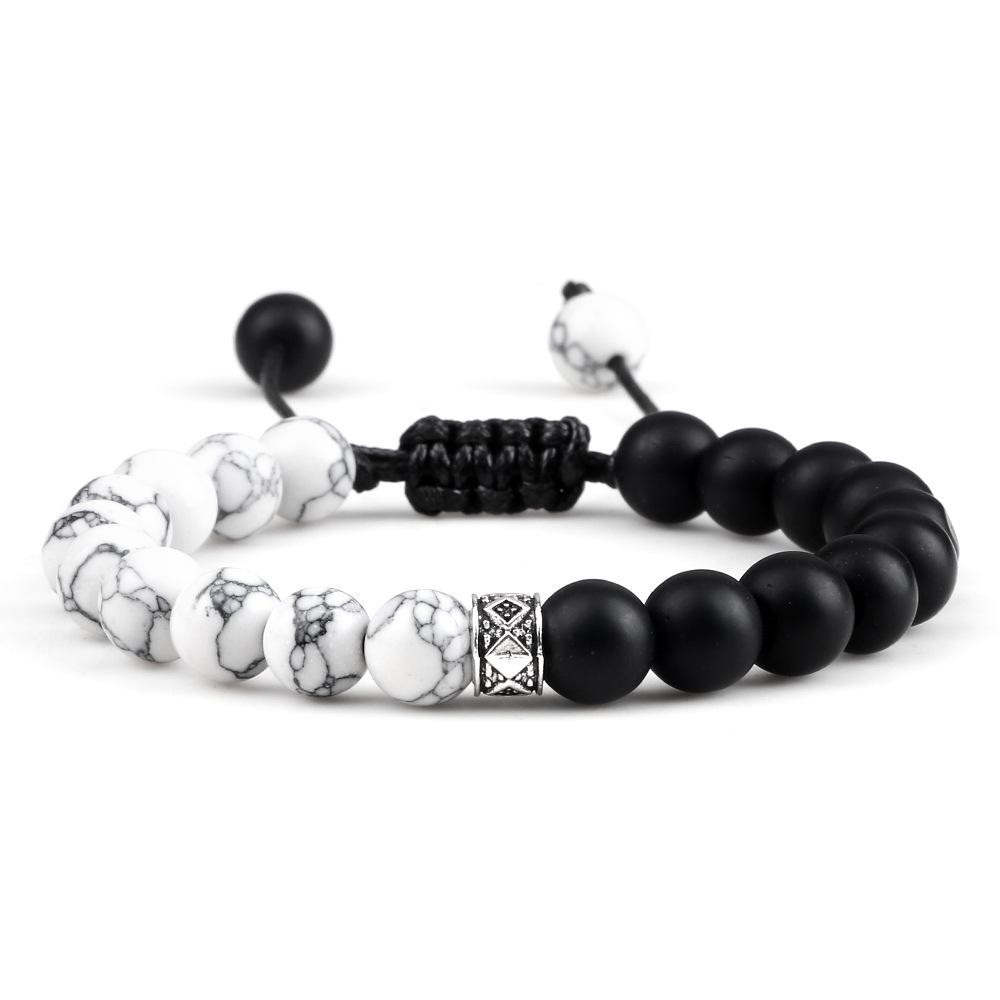 Adjustable Lava Stone Energy Bracelets for Couples – Volcanic Rock Woven Design