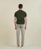 PANICALE Khaki Short-Sleeve Zip-Up Polo Knit