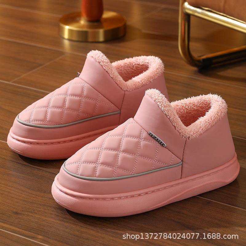 Winter Plus Velvet Warm Snow Boots Men's Slip-on Plush Cold-proof Outdoor Footwear Non-slip Wear-resistant Casual Cotton Shoes