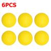6pcs 4cm Yellow PU Soft Golf Ball Adult Stress Relief Kneading Toys Indoor Golf Practice Accessories Creative Release Toys Gifts