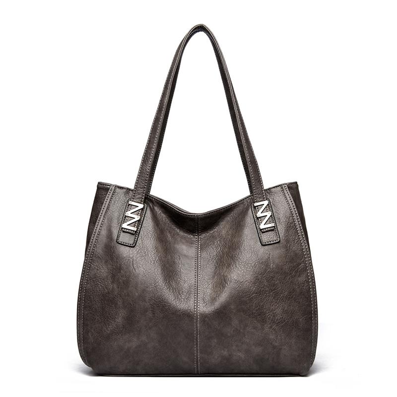 Вместительная минималистичная женская сумка-тоут, модная сумка через плечо, минималистичная повседневная сумка-тоут, подходит для ежедневного использования и шопинга 39 *13 *31 cm темно-серого