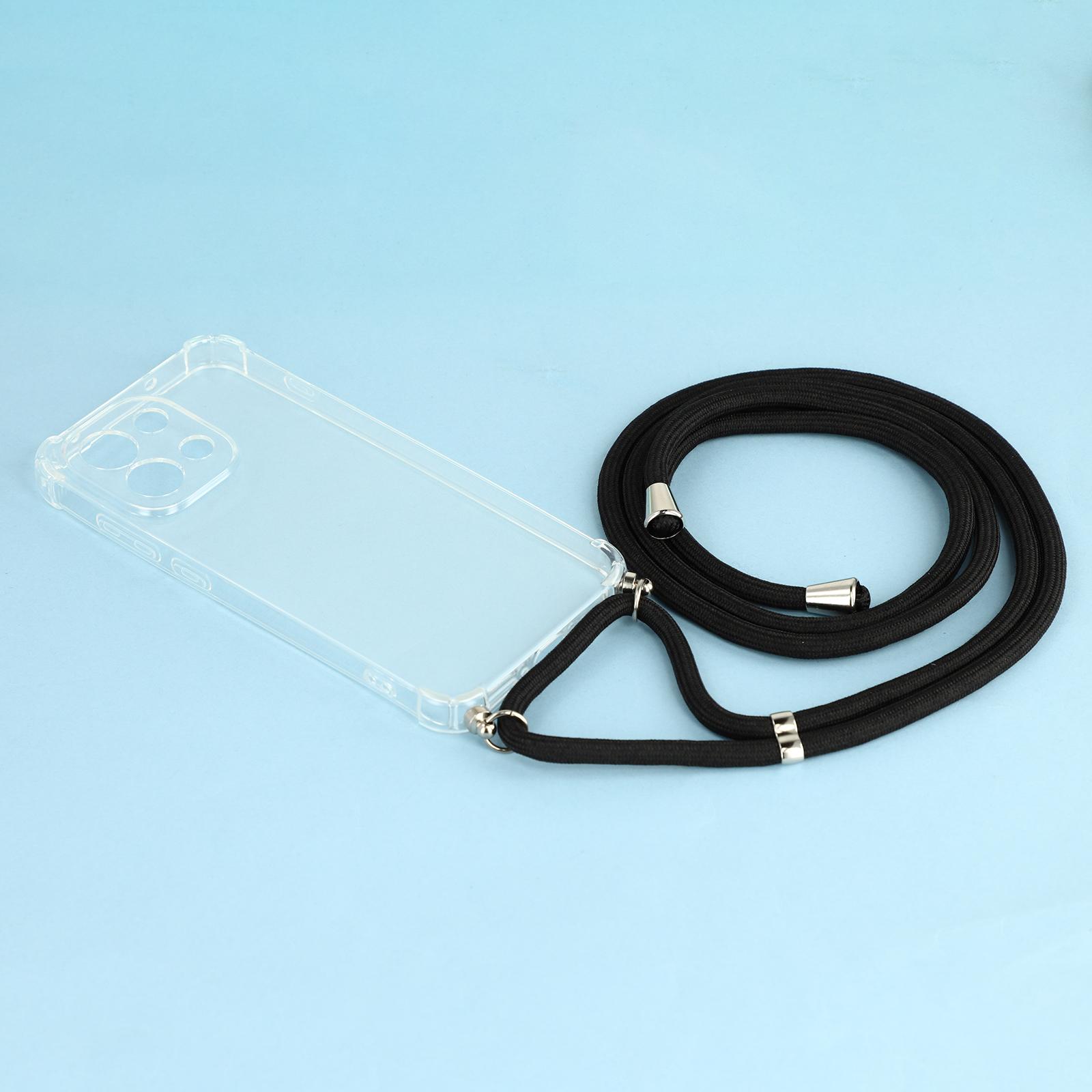 

For OnePlus 13T 5G Case Reinforced Corner TPU Clear Phone Cover with Lanyard A