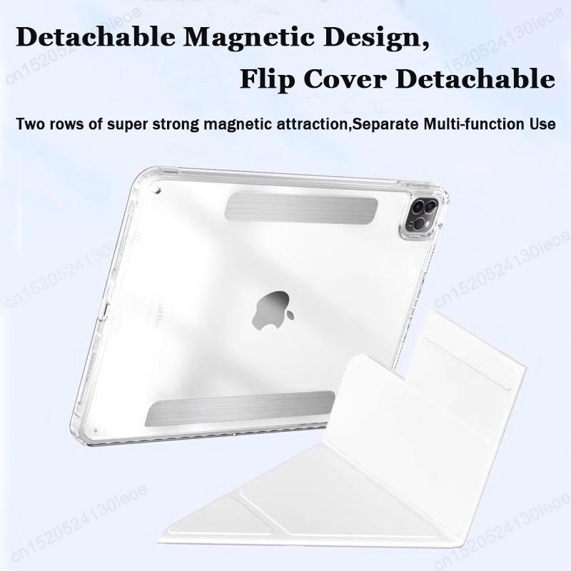 For iPad A16 11th 10 10th 9 9th Generation Pro 11 12.9 13 inch Case,For iPad Air 11 4th 5th 10.9 inch Magnetic Detachable Cover
