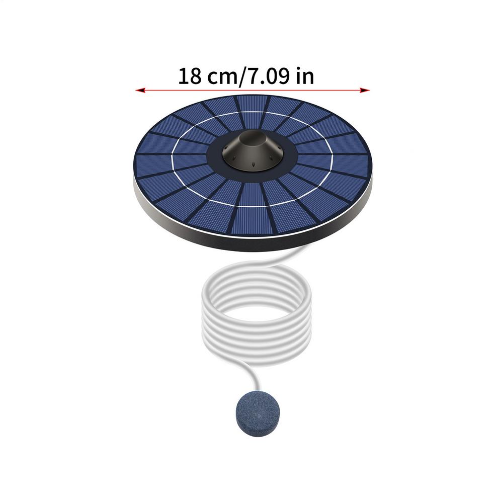 Solar Pond Aerator 2.5W Portable Air Pump with 1.5M Air Hose Floating Pond Aerator Kit for Outdoor Aquariums Fish Tank Backyard синий