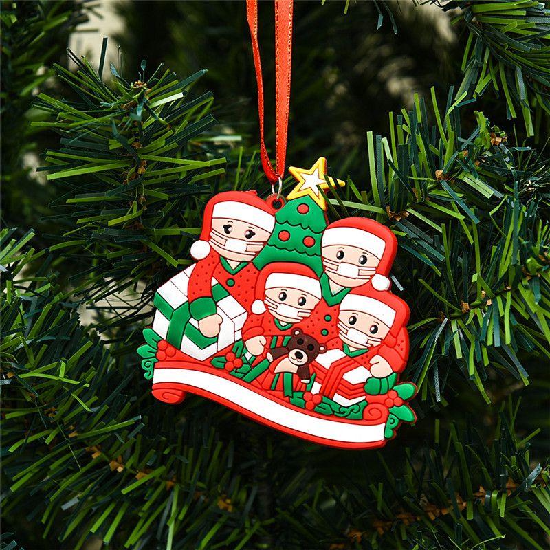

Christmas 2020 Xmas Tree Hanging Ornament Family Diy Quarantine Pendant Lockdown Family Mumber of 4