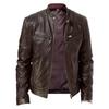 Spring and Autumn popular men's leather jacket European and American men's PU leather jacket locomotive windproof jacket men