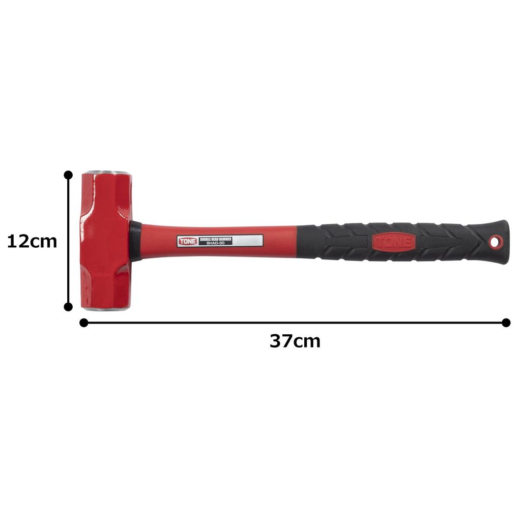 Tone 3lb BHAD-30 Double-Ended Hammer, Red/Black,