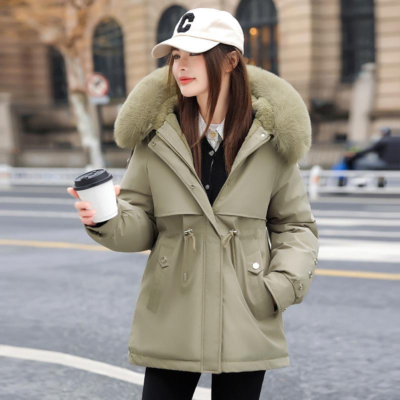 Fleece and thicker pie overcome women's new winter loose small short cotton-padded jacket
