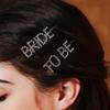 2pcs Silver To Be Bride Hair Clip Rhinestone Hairpin Women Headdress Side Clip Wedding Party