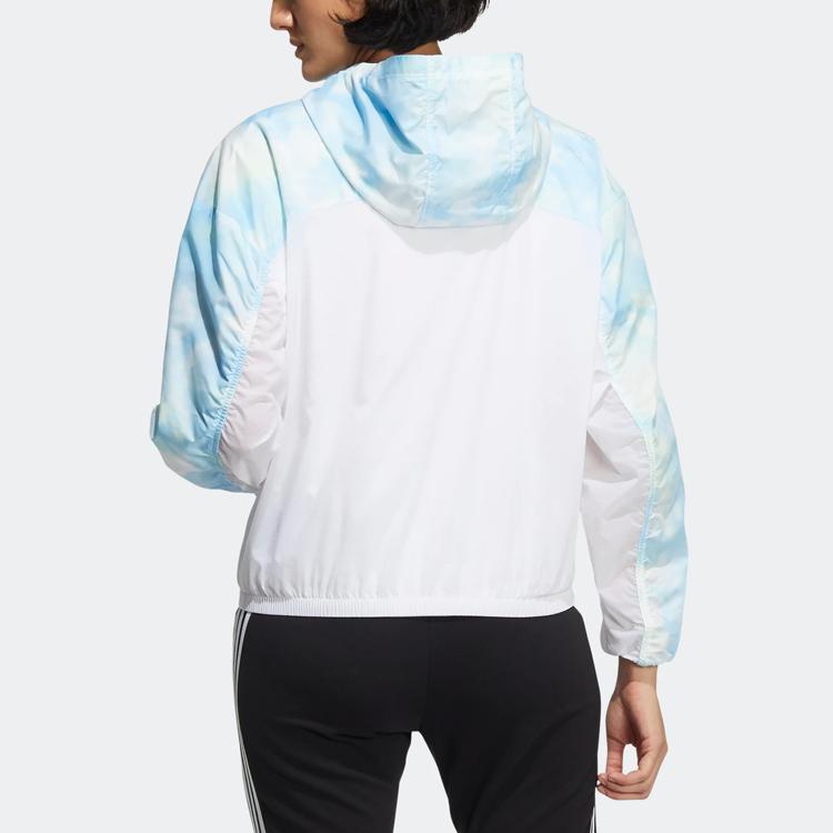 adidas Met Aop Windbreaker Damenjacke Weiß HI6828