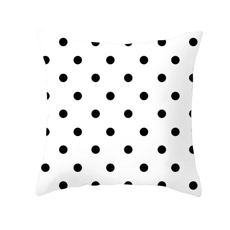 Black and White Geometric Decorative Pillowcases Living Room Office Home Pillowcases Car Ornaments