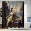 Vintage Gotische Kunst Duschvorhang Viktorianisches Porträt Heimdekoration Duschvorhang Romantische Dark Academia Ästhetik Wandbehang