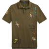 Polo Allover Pattern Printed Polo Shirt Men Tops Green 710904459-001