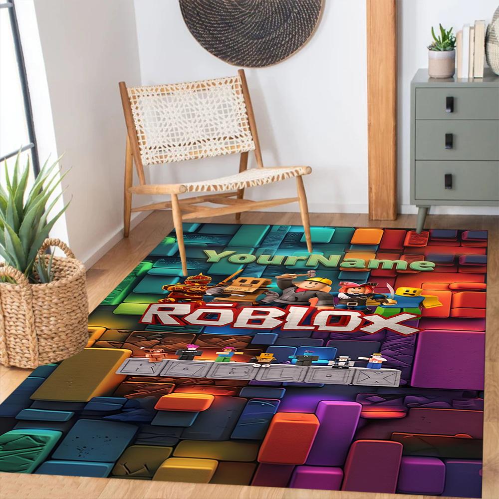 Roblox 32 Customize Text Floor Rug Office Rug Design for Decorate room Entryway Balcony Study room Anti-slip Rug Decorate Offices Wedding Party Gift