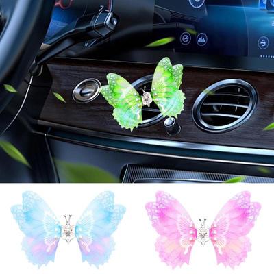 Difusor de Clip para Rejilla de Coche Difusor de Fragancia para Coche y Aceite Aromaterapia Decoración Elegante con Forma de Mariposa Aroma Duradero Para Auto