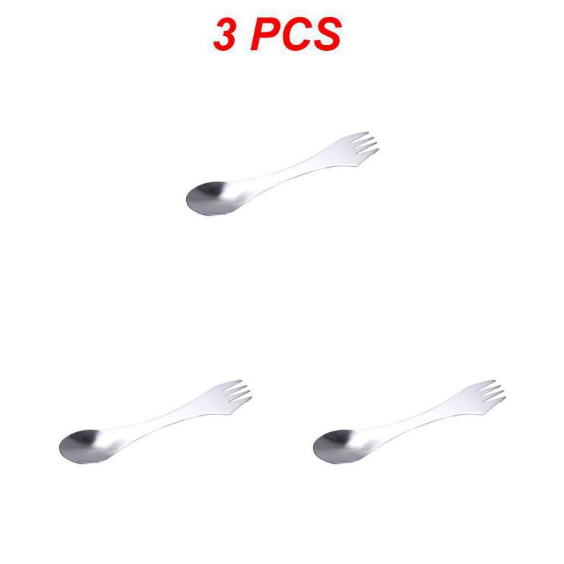Tableware Portable Fork Spoon Stainless Steel New Kitchen Accessories Western Food Tableware Spoon And Fork Integrated Tableware