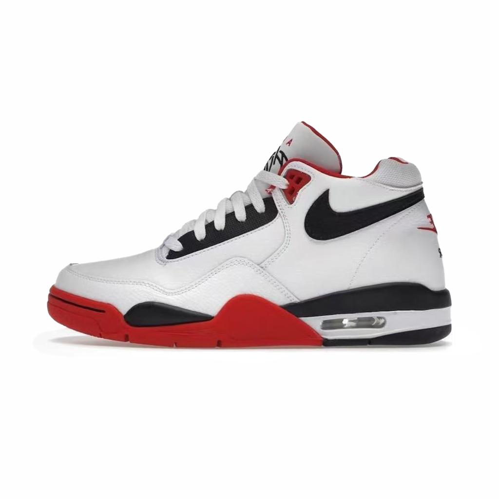 Nike Flight Legacy Crack Coverage Support Height Increasing High top Vintage Basketball Shoes Men's Red White BQ4212-100(Team861-)