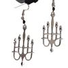 Gothic Castle Tassel Earrings - Punk Style Candlestick Ear Hooks for Parties