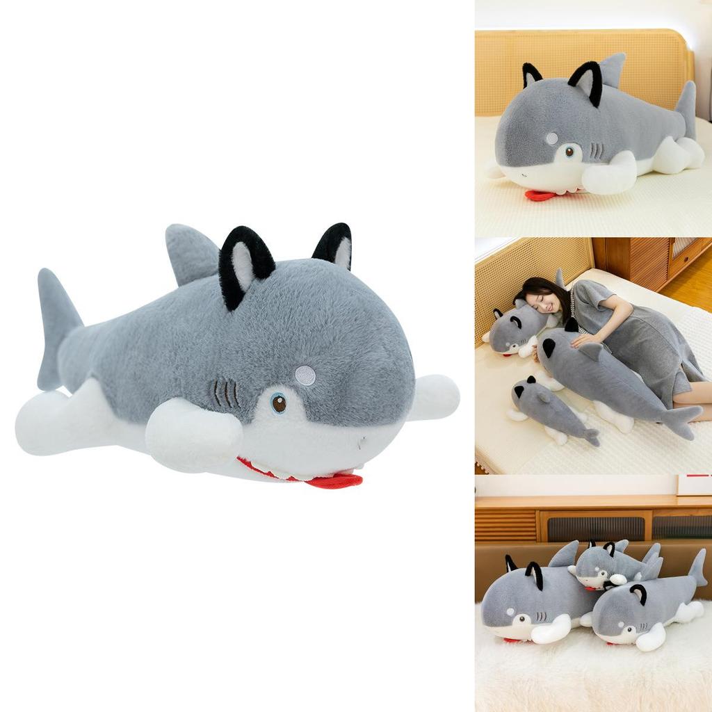 Creative Shark Dog Plush Toy With Soft Pp Cotton Filling For Kids Sleep Pillow Gift