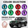 2PCS Beast Eyes Headlight Decals for Jeep, 3D Cool Beast Eyes Light Decoration Stickers, Waterproof Car Body Window Bumper Round Decal Compatible