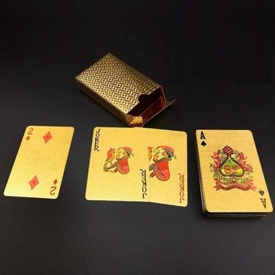 Matte Plastic Poker Cards Waterproof PET Waterproof Playing Cards for Table Games Bulk Price Golden