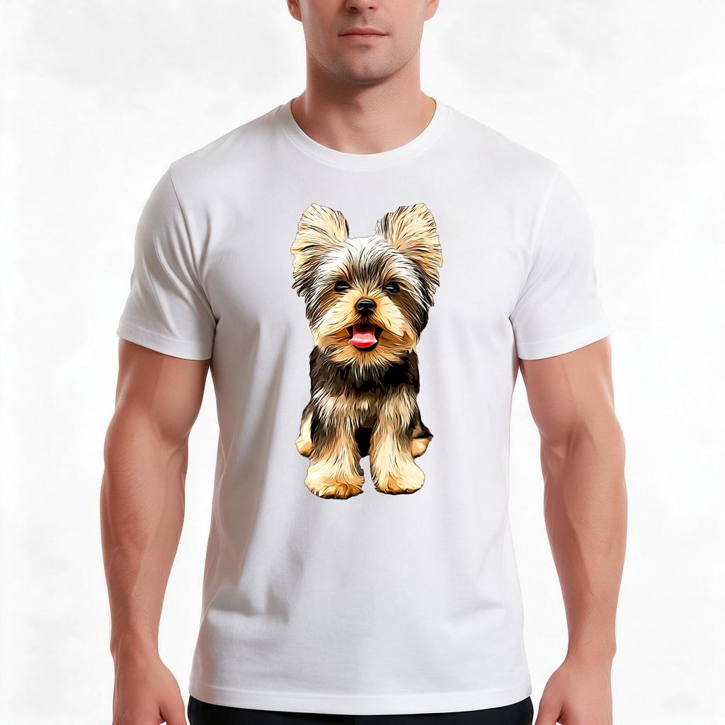 Yorkie Cuteness TShirt Summer Casual Cotton Tee Oversized Streetwear Tops Vintage Graphic Print Loose Fit Short Sleeve