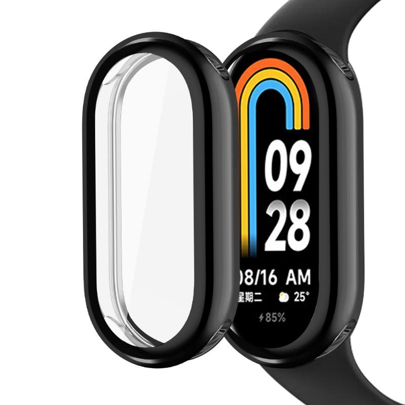 Soft Protective Cover for Xiaomi Mi Band 8 Case Full Screen Protector Shell Bumper Plated Case SmartWatch Accessories for Xiaomi