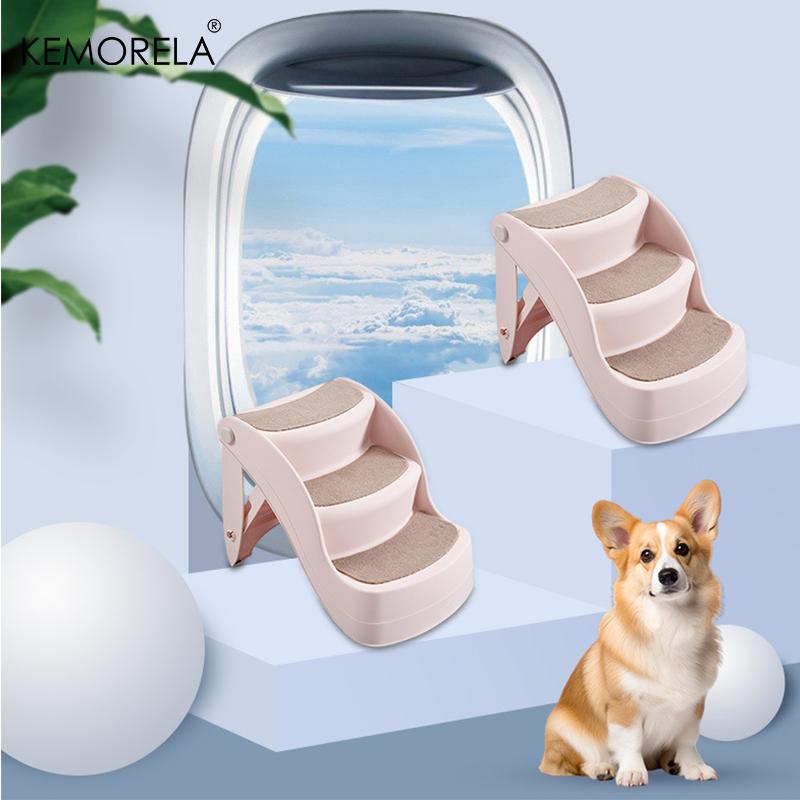 Faltbare Haustiertreppe Rutschfest Langlebig Katzenstufen für Hunde und Katzen im Innenbereich Zuhause oder auf Reisen Hundekletterstufen