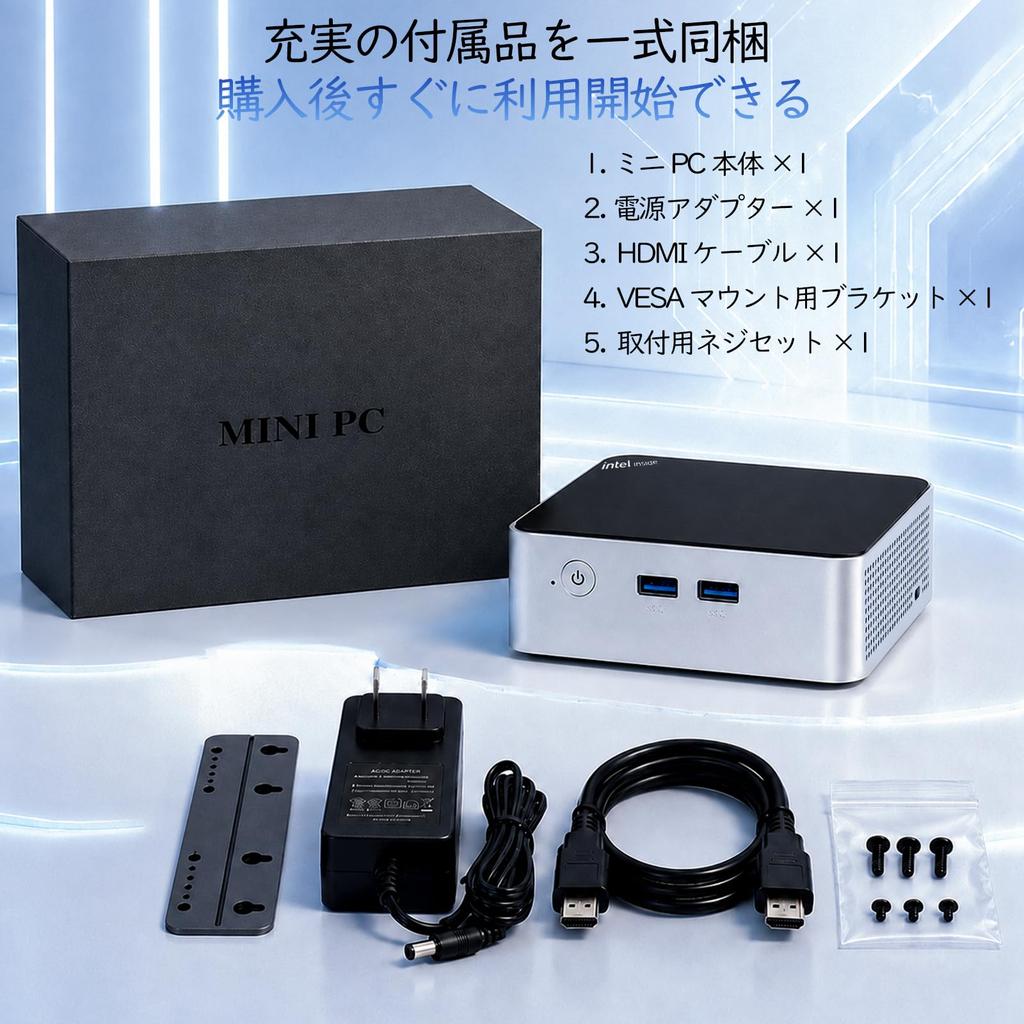 Moxalc Mini PC Windows 11 Pro MS Office 2024 Small PC with Pentium Gold 5405U