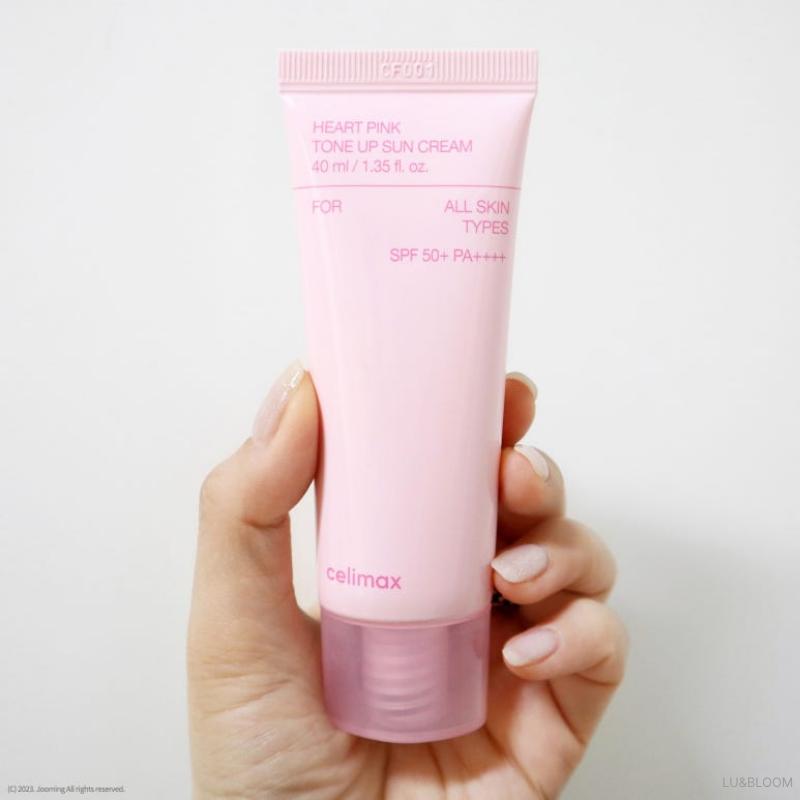 Celimax Heart Pink Tone Up Sun Cream 40ml SPF50+ PA++++ (+Free gift)