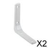 2xHeavy Duty Shelf Bracket Wall Hanging Shelve L Shaped Brackets White 4Inch , 4Inch, 2 Pcs