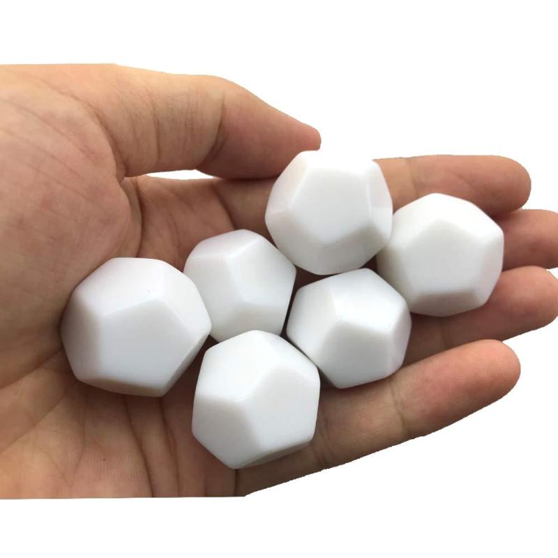 12 Sided White Blank Dice Game Props Educational Toys Club/Party/Family Games