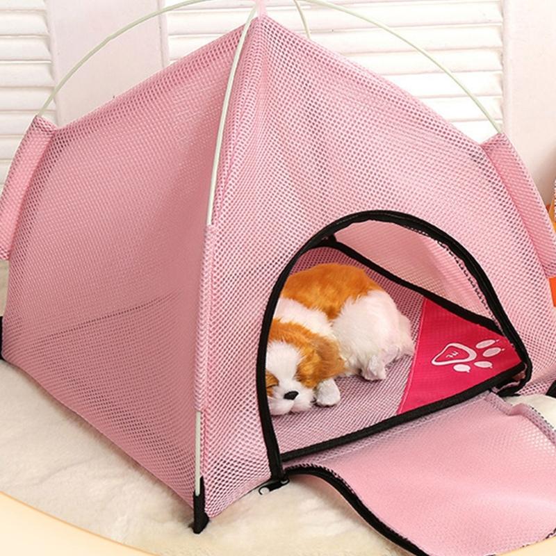 Simple Summer Teepee for Pet House Indoor House Tent Teepee for Small Animals Foldable Shelter Pet Furniture