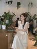 Women's Black Suspender Skirt - Summer Sweet & Spicy, Hip-Hugging, Long Vest Skirt with Elegant Swing