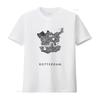 Rare Rotterdam Vintage Style Mens Oversize Leisure T Shirt Premium Quality with City Map Print Vintage Washed Comfortable