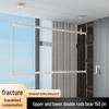 Manual Hand-Crank Adjustable Double Layer Clothes Drying Rack for Balcony