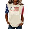 Womens Round Neck Short Sleeve T Shirt 250th Anniversary Graphic Print Casual Top with Flag Inspired Pattern for Everyday Wear