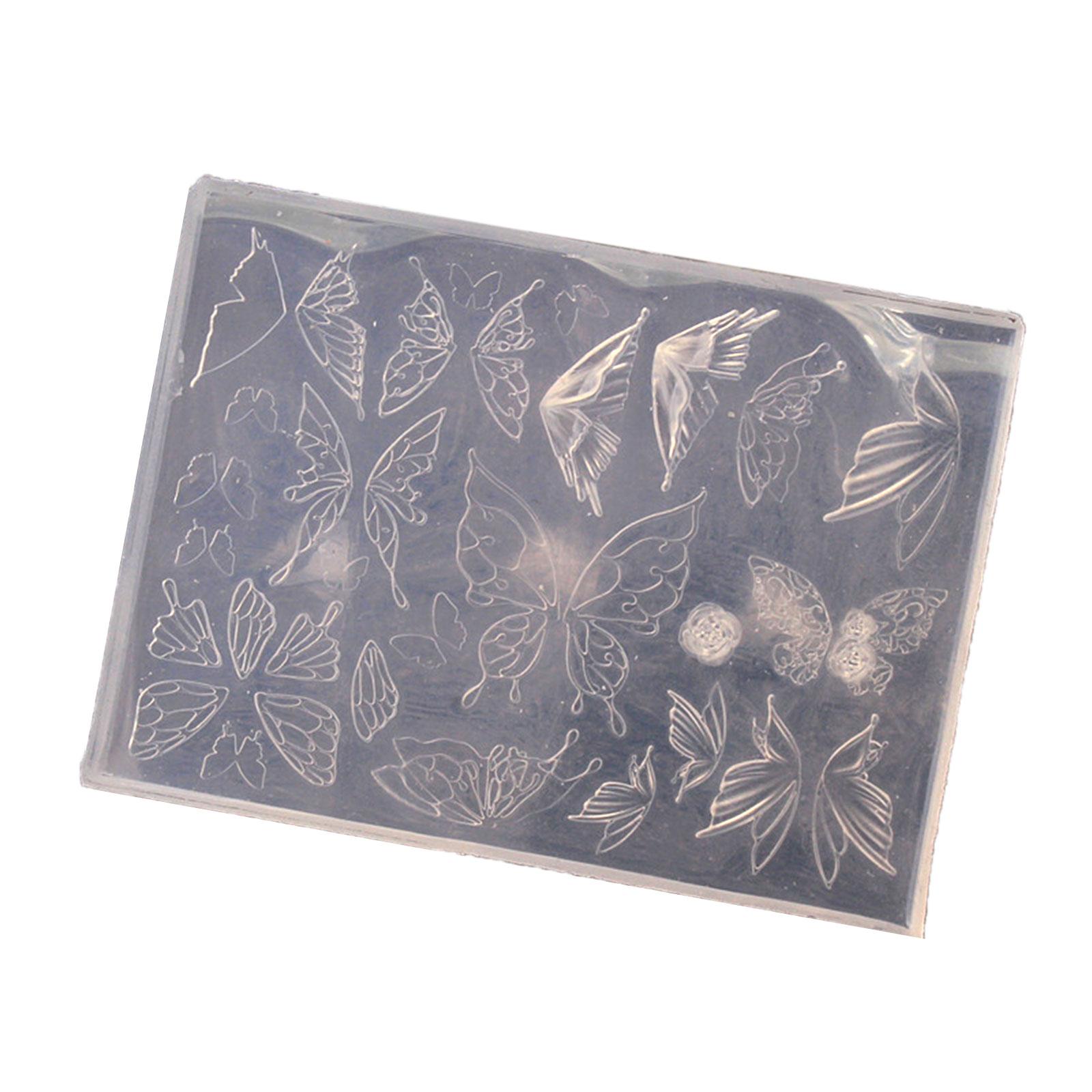 

Гибкий силиконовый молд для нейл-арта с дизайном бабочки и звезды. Аксессуар для практичных рельефных узоров