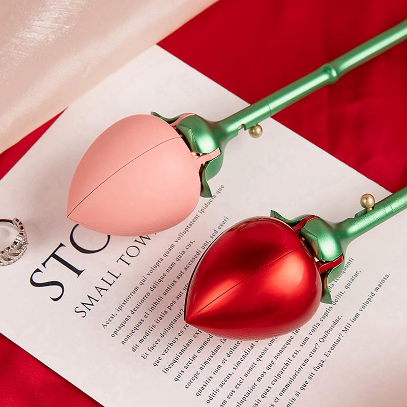 Rose Jewelry Box Creative Ring Necklace Packaging Display Boxes Wedding Ring Gift Box Women's Rings Jewelry Pack Storage Boxes