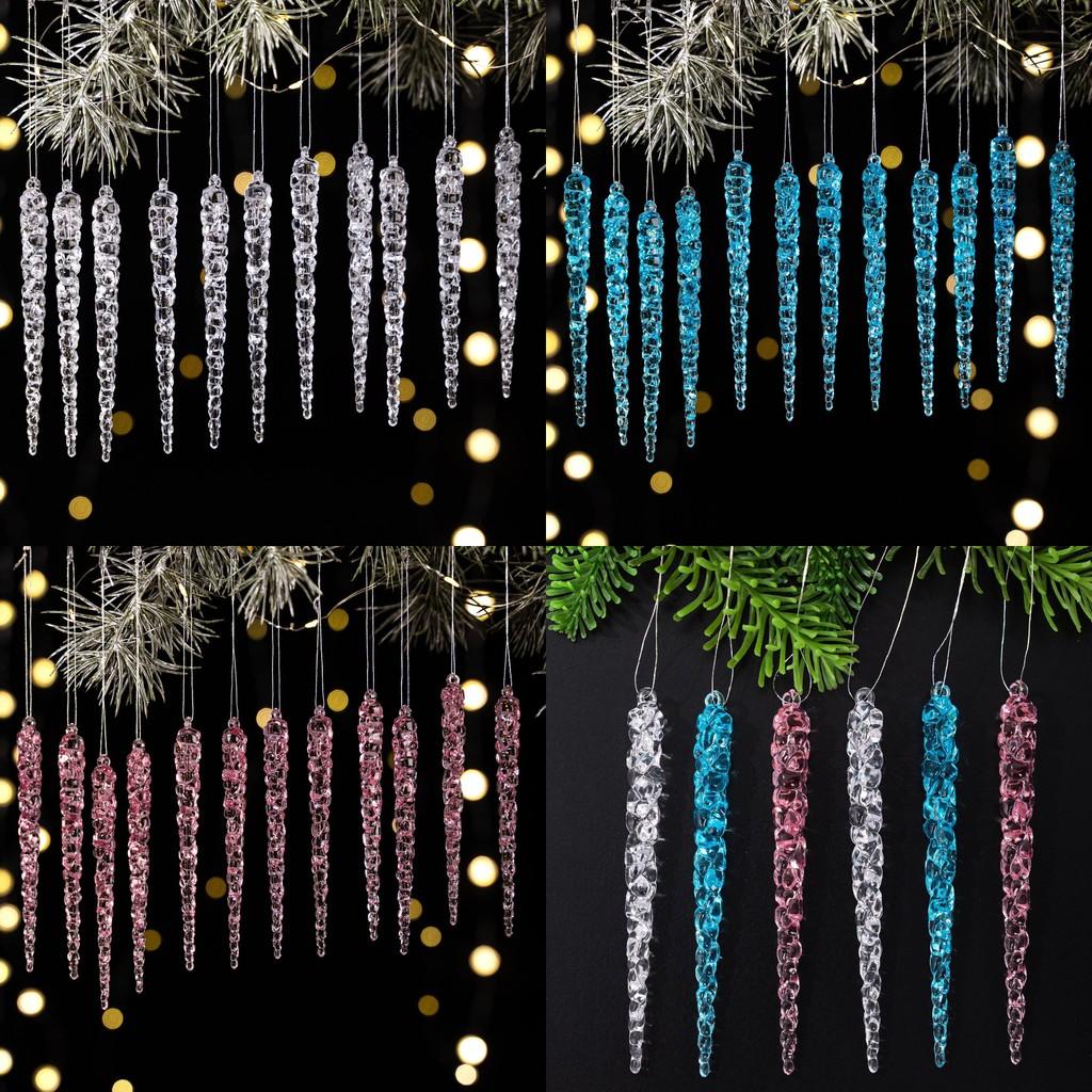 Christmas Broken Acrylic Ice Pendant Decorations Set For Holiday Decor Home