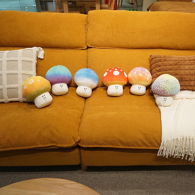 Cute Shiitake Mushrooms Plush Toy 18x20cm New Stuffed Vegetables Mushroom Soft Pillow Doll Toys Kawaii Gift