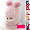Baby Wintermütze Pompom Kinder Strickmützen Baby Mädchen und Jungen Mütze mit warmem Fleecefutter Mützen für Kinder