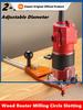 Router Circle Cutter Jig for Wood Router Milling/Slotting Small and Large Circles From Trimming Machine Balance And Flip Board