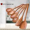 WXCOO Natural Teak Wooden Kitchen Spoons Spatula Set Wood Shovel Scoop Nonstick Cooking Food Shovel Utensil