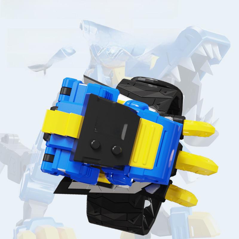 Mini Force Dinosaur Robot Model Transformable Watch Toy With Battery Power